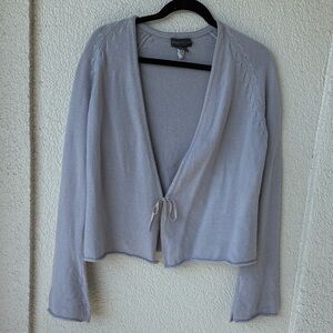 Banana Republic Lilac 100% Cashmere Cardigan with Tie Front